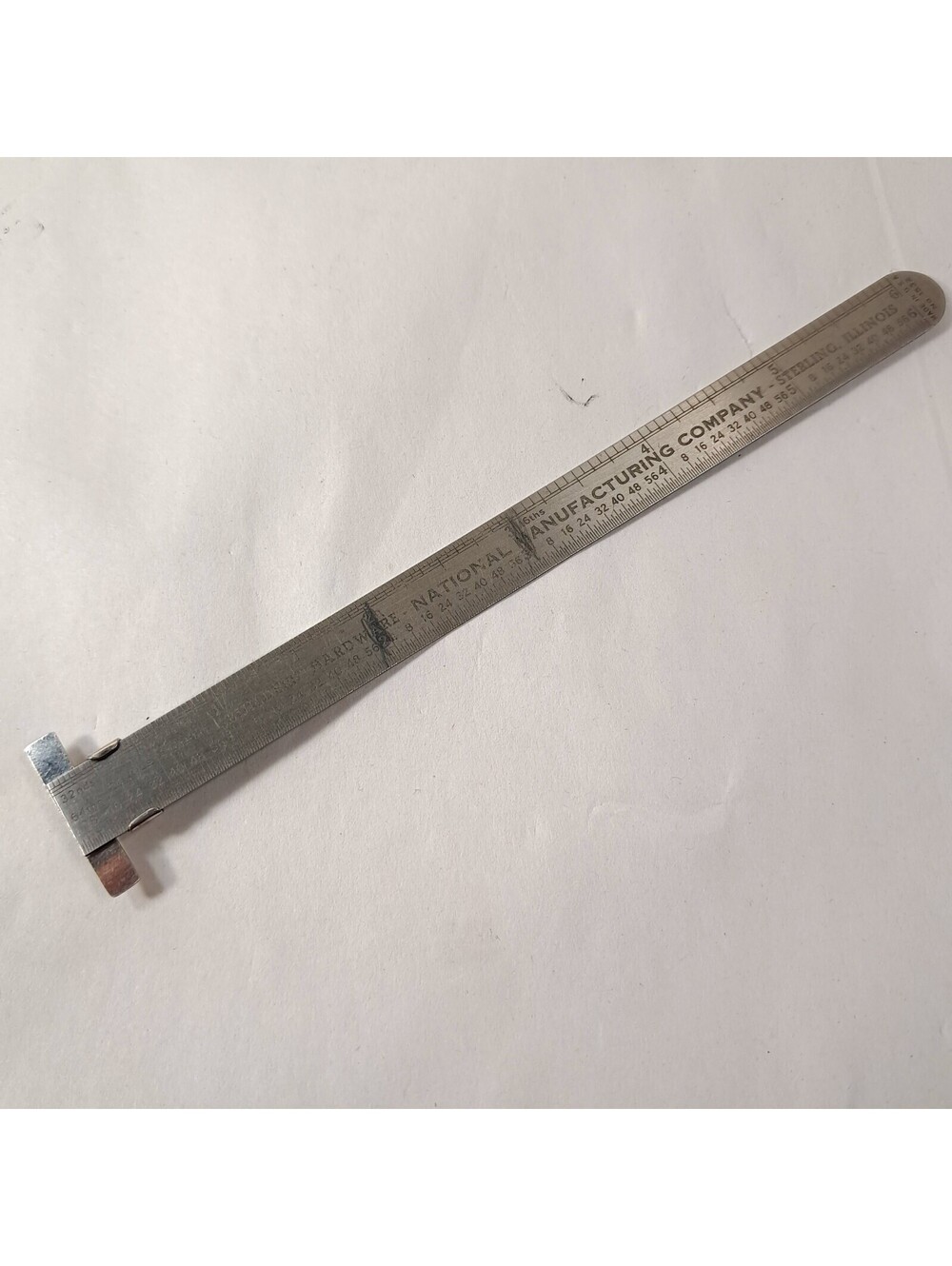 Vintage Builders’ Hardware National Manufacturing Company ruler 6" Sterling Ill
